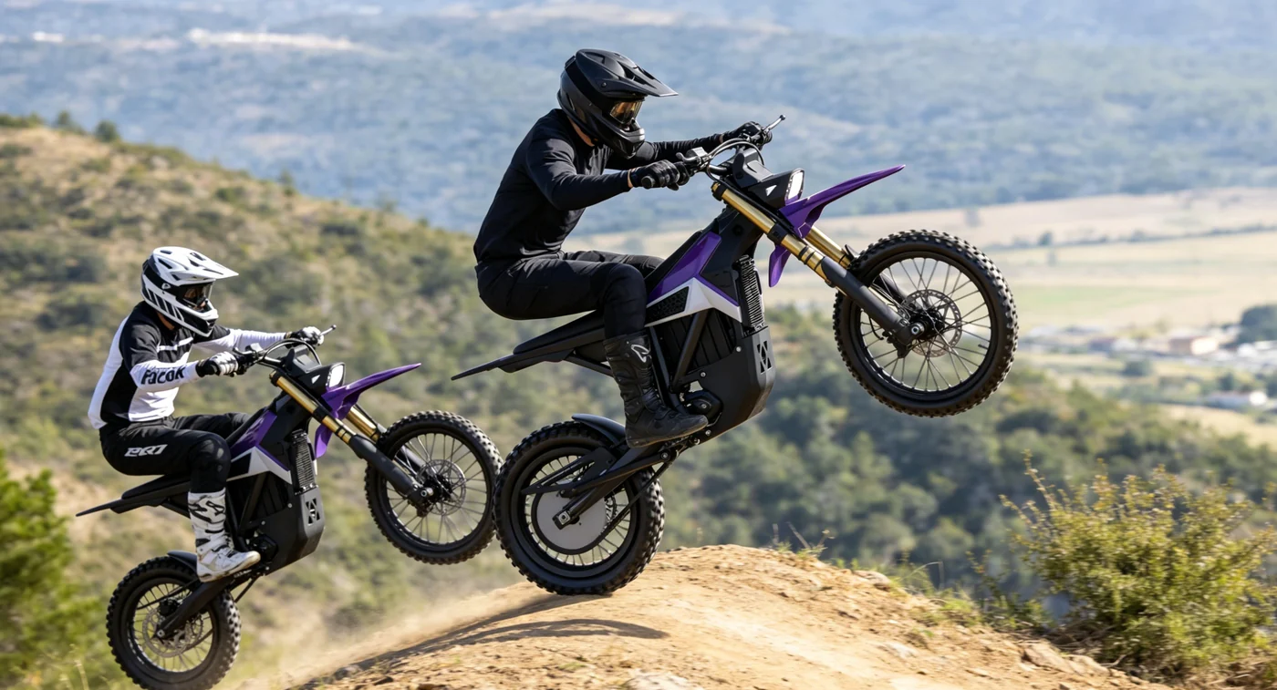 Comoze T1 electric off-road motorcycles in professional competition